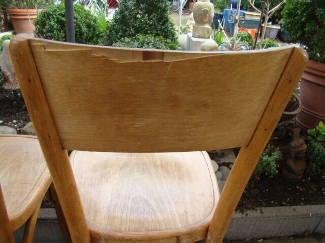 Lot of six old bistro chairs