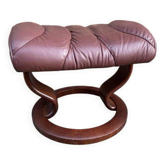 Stressless Vintage Leather Pouf Ekornes Norway 80s