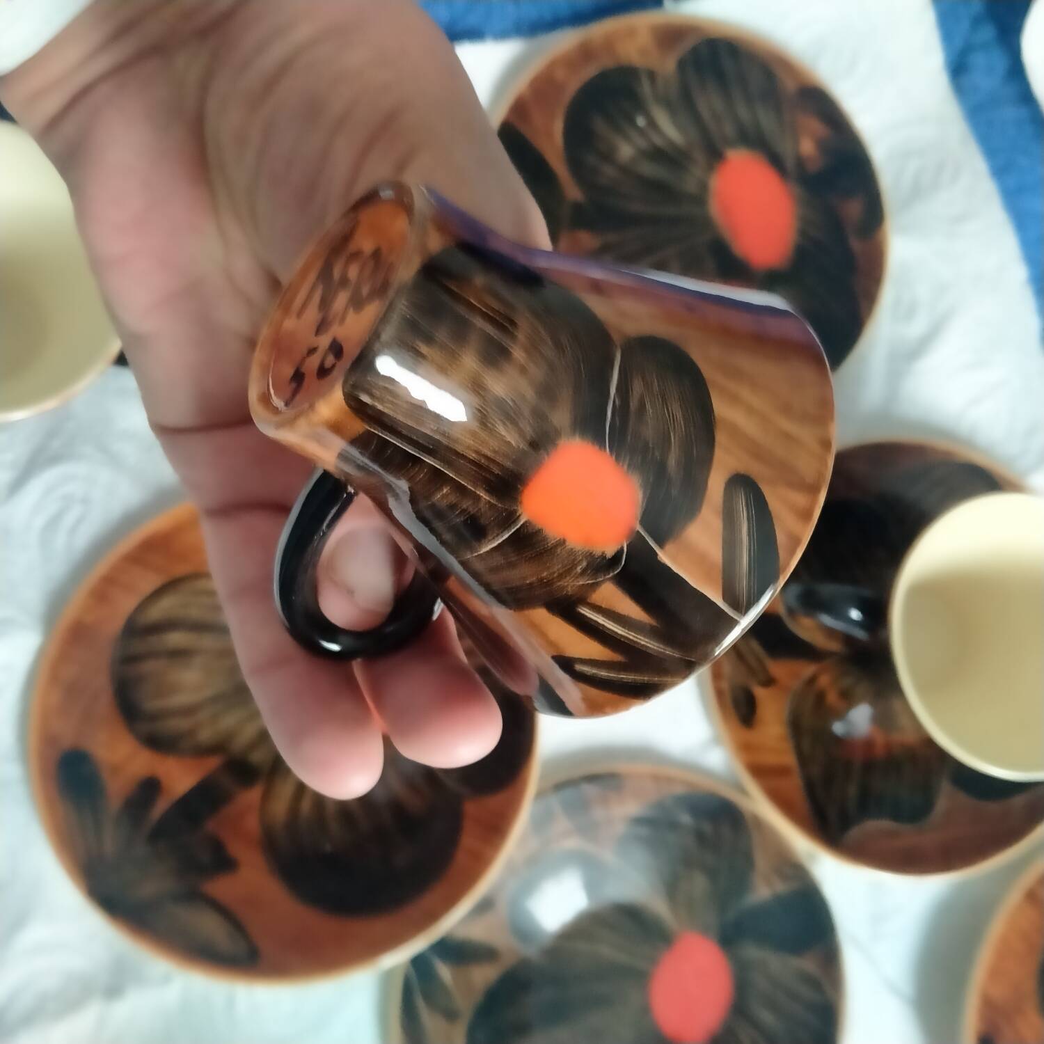 Ceramic coffee service Quimper Quercy