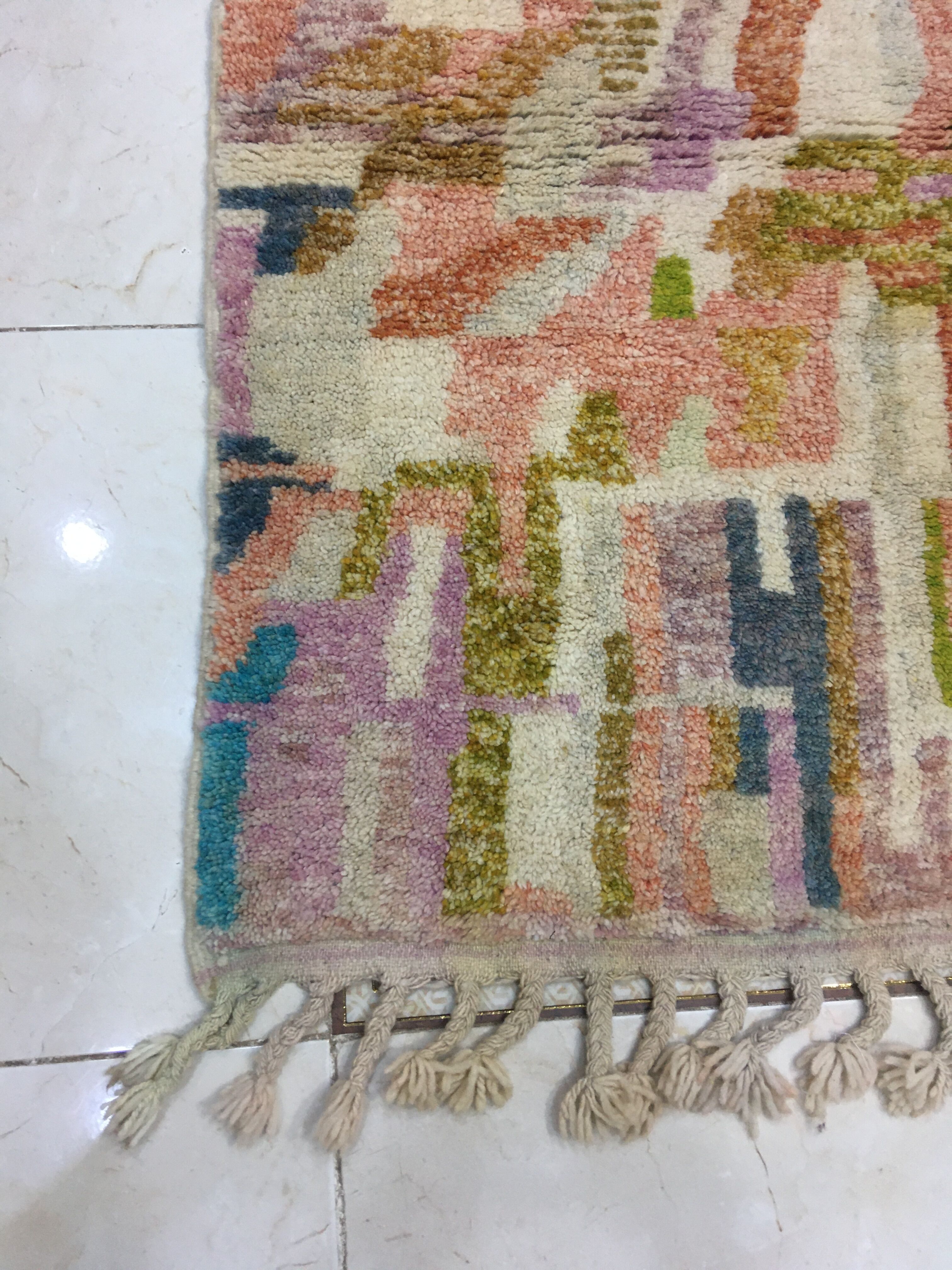 Corridor Carpet Beni Ouarain Moroccan Berber 4m x 1m15