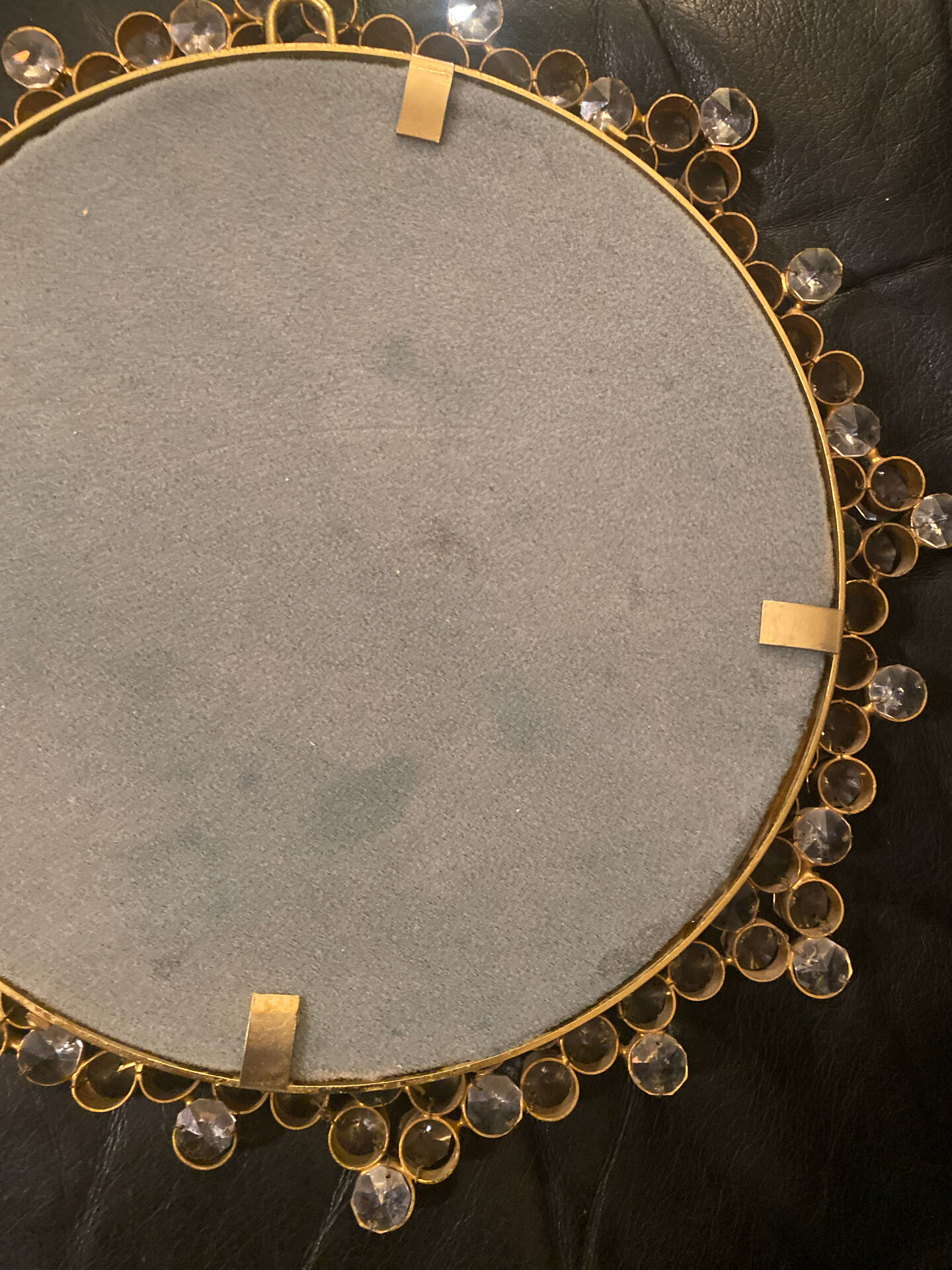 Hollywood Regency Crystal Mirror by Pawla