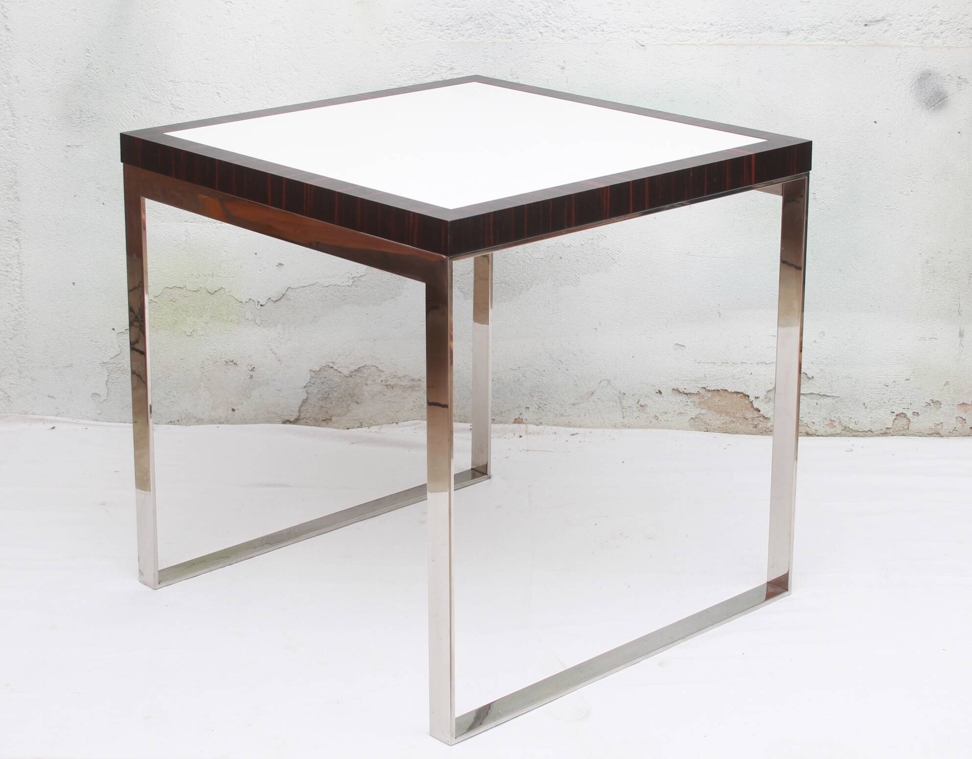 Design Cube Table in Chrom Rosewood 81cm