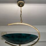 Suspension vintage doré/vert