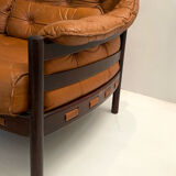 2 seat sofa in tanned leather by Arne Norell for Coja