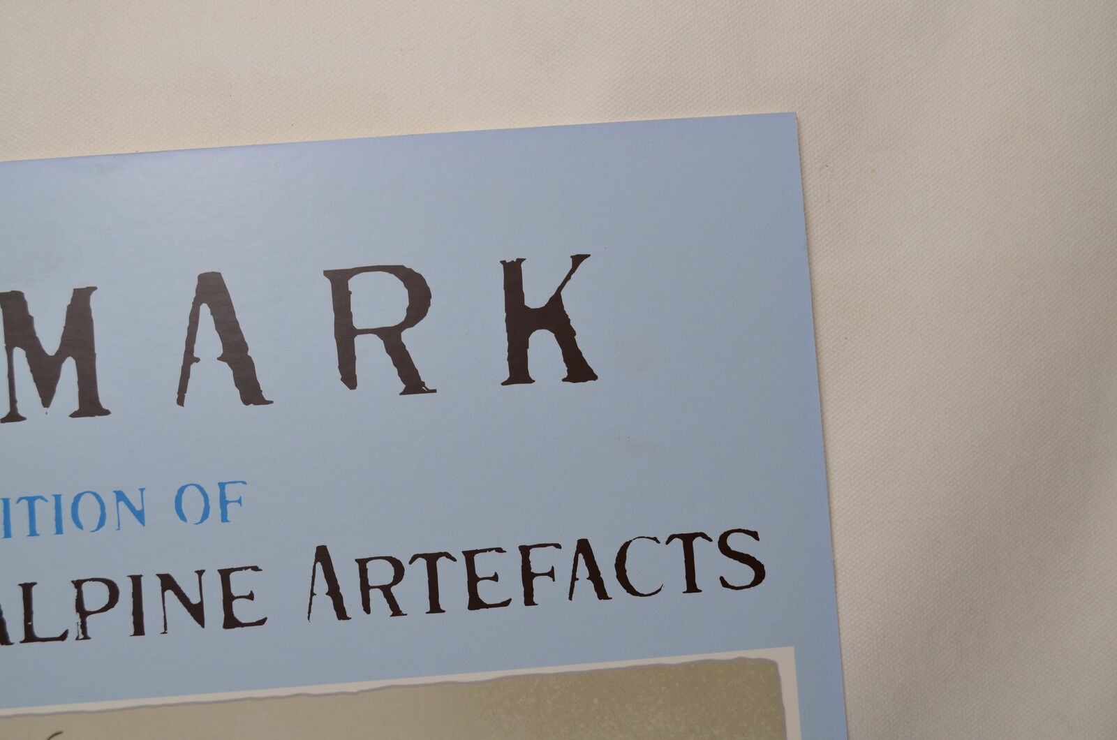 Affiche sur carton "Telemark an  exhibition of winter sport and alpine artefacts"