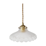 Holophane glass pendant lamp