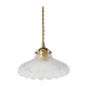 Holophane glass pendant lamp