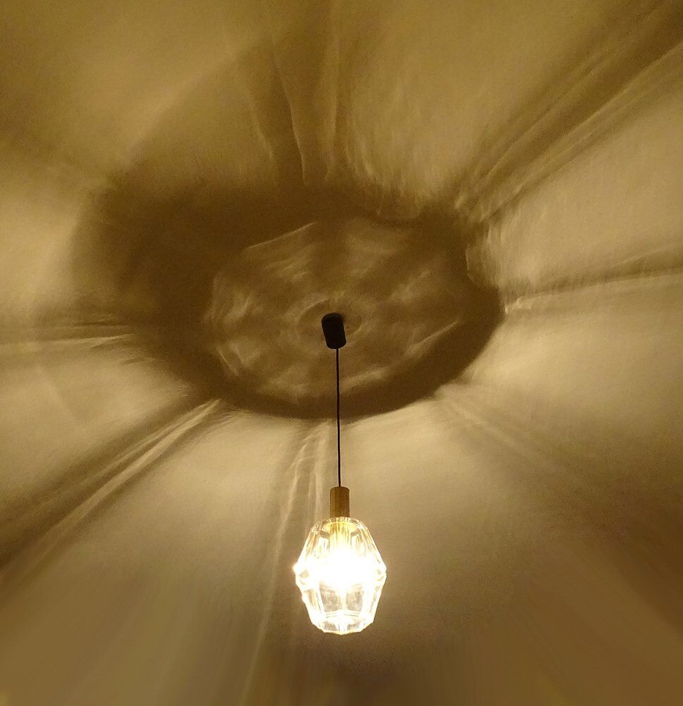 Vintage Apace Age Limburg Glass Pendant Light
