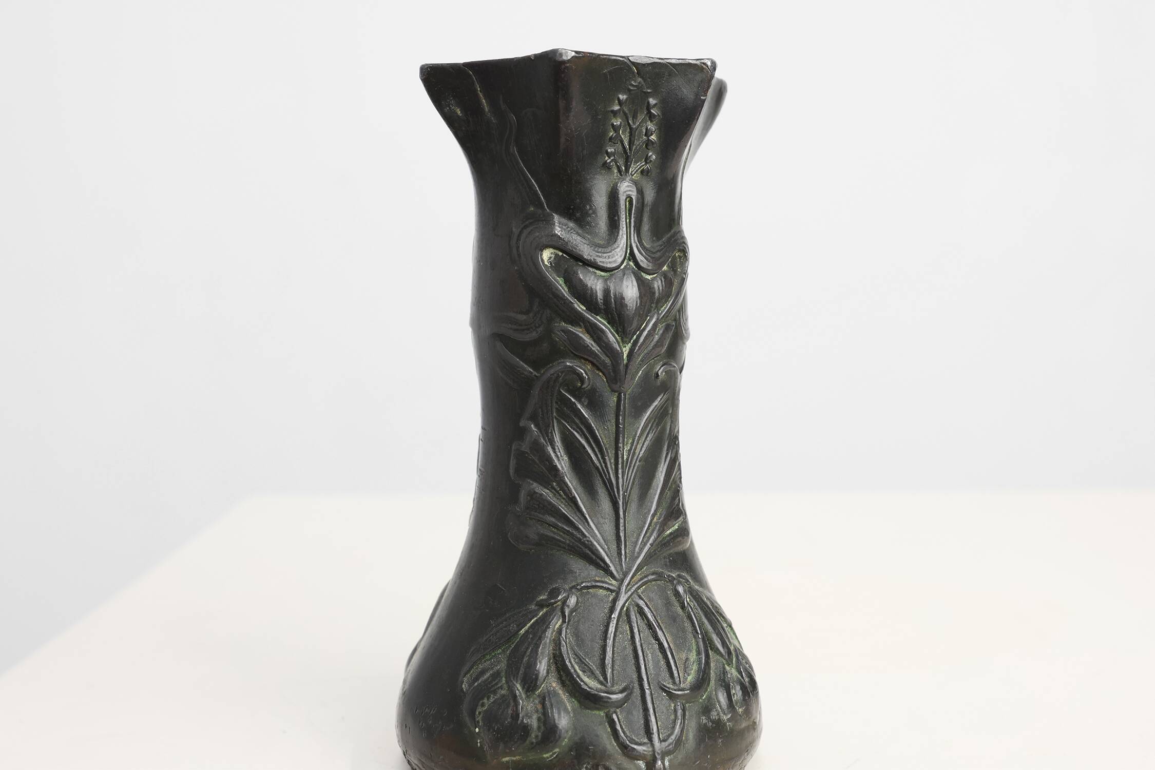 Art Nouveau Pewter Vase attr. to W. Renewerf, The Netherlands ca. 1900