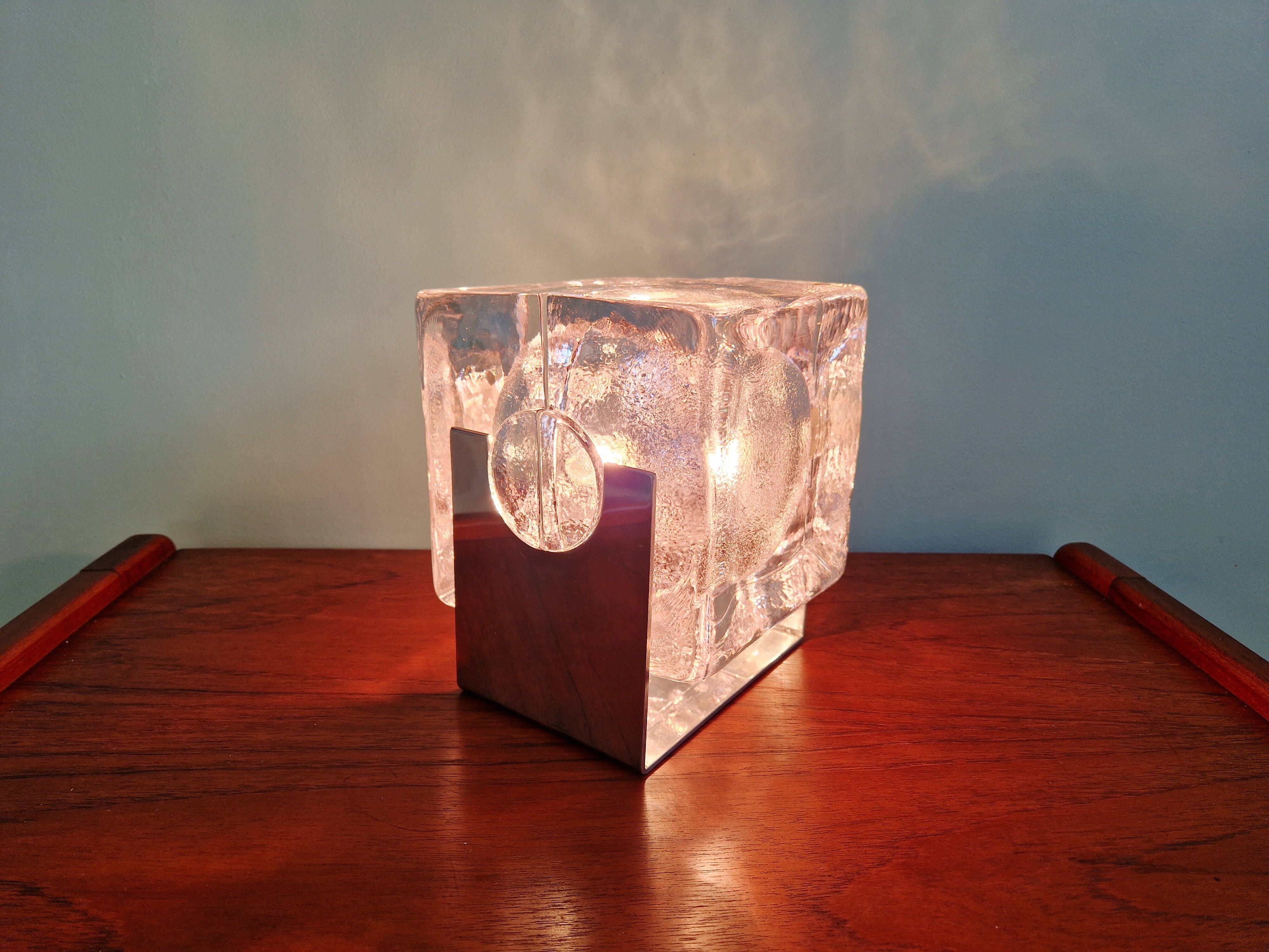 Scandinavian lamp Ice Cube, Pukeberg (Sweden), 1970