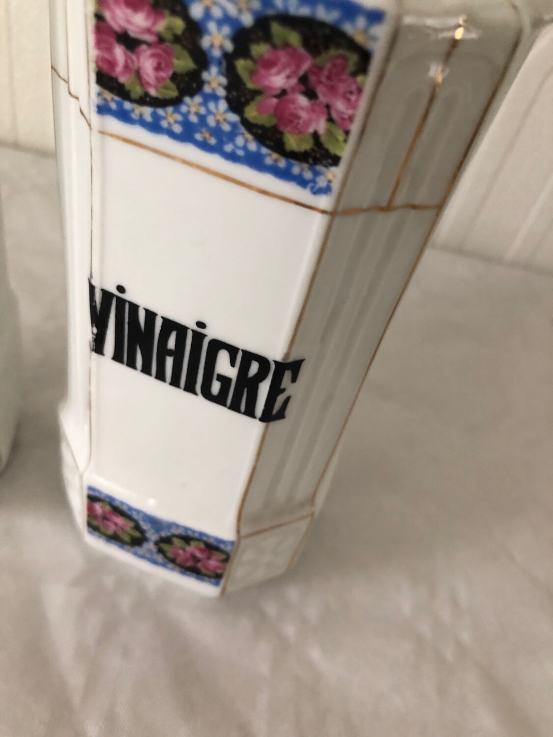 2 old bottles of oil and vinegar made in slovakia