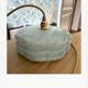 Pair of blue Clichy glass hanging lamps