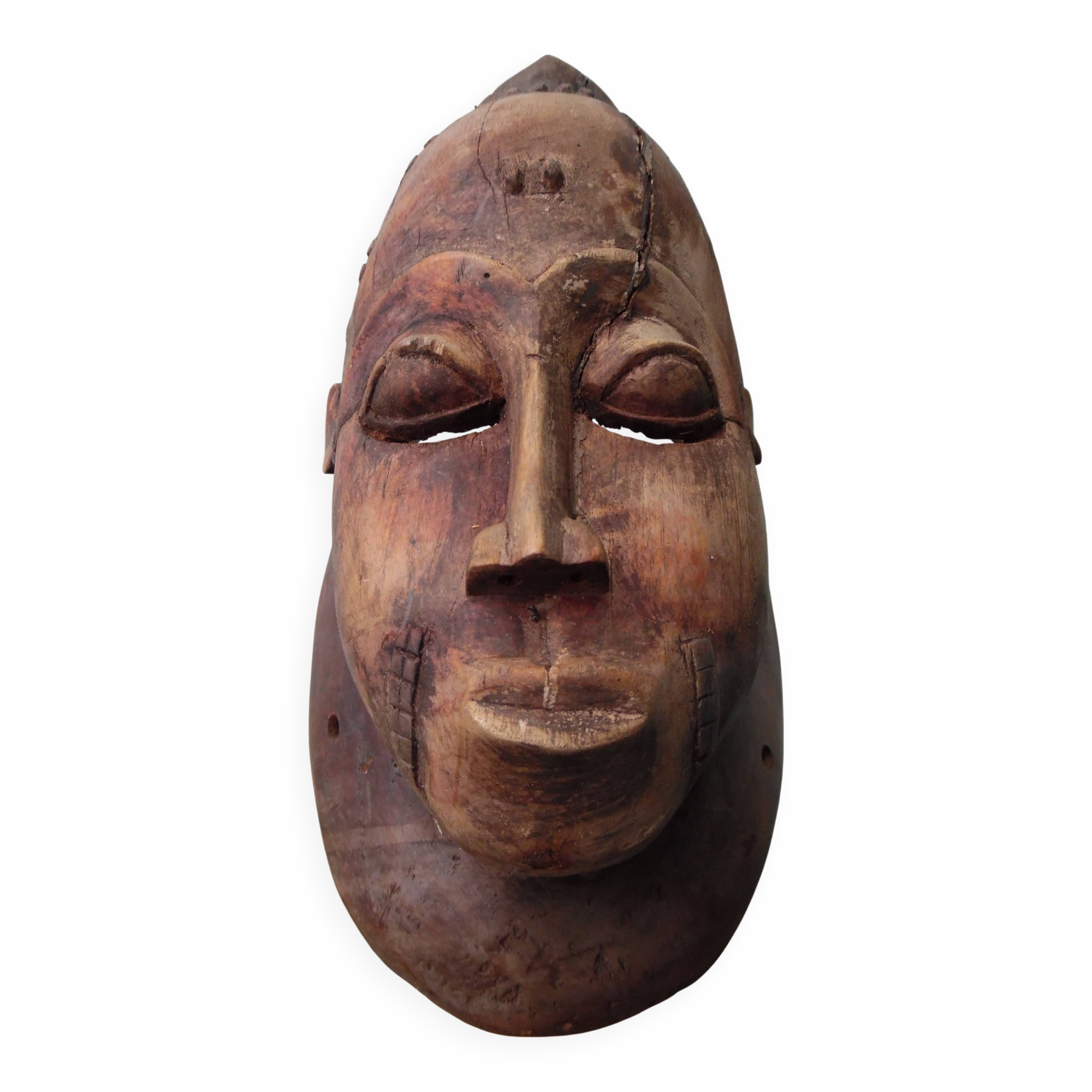 Baoulé wooden mask from Ivory Coast
