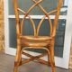 Bamboo and leather chair - 1960s - vintage - mid-century