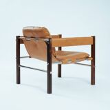 Armchair in Jacaranda Wood and Leather by Celina Decorações, Brazil, 1950s