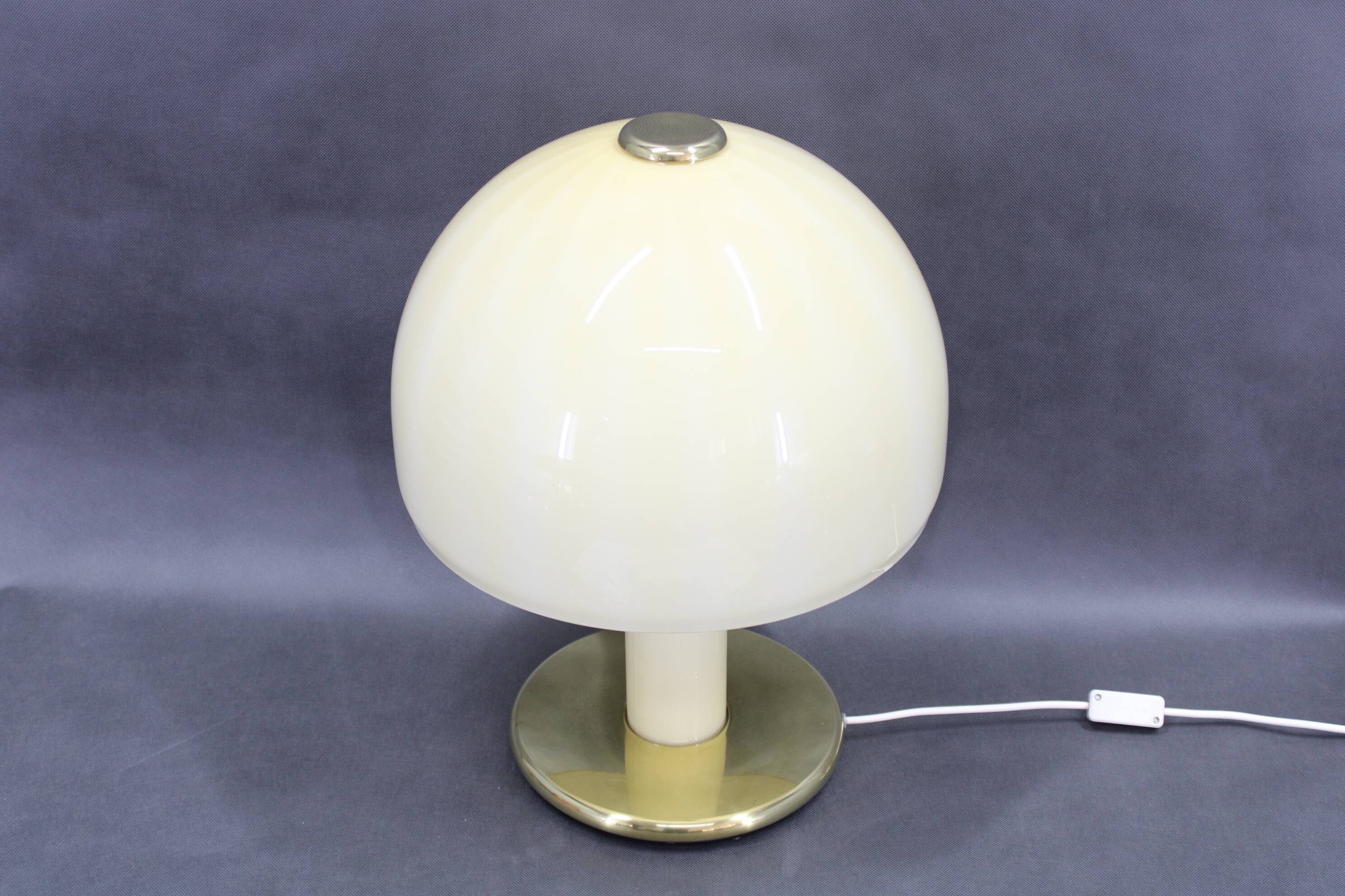 1970s Glass Mushroom Table Lamp, Italy