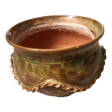 Cache pot, glazed earthenware pot