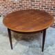 Table ronde en teck années 60