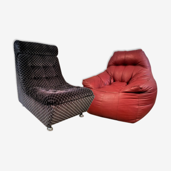 Paire de fauteuils dépareillés