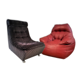 Pair of mismatched armchairs
