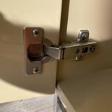 Modular enfilade design — champagne lacquer & chrome steel — 1980s-90s