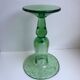 Biot bubble glass candle holder signed green years 60-70