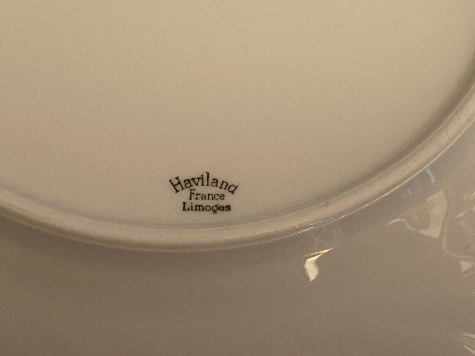 16 Limoges porcelain dessert plates signed Haviland décor Sylvie