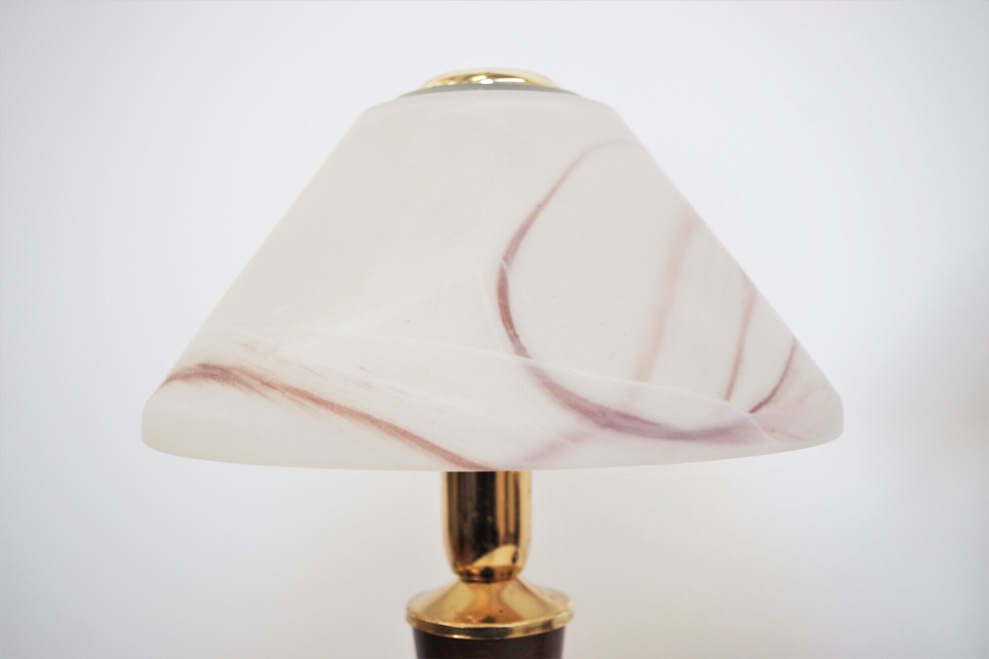 Mushroom table lamps in Murano glass and wooden base, 1970