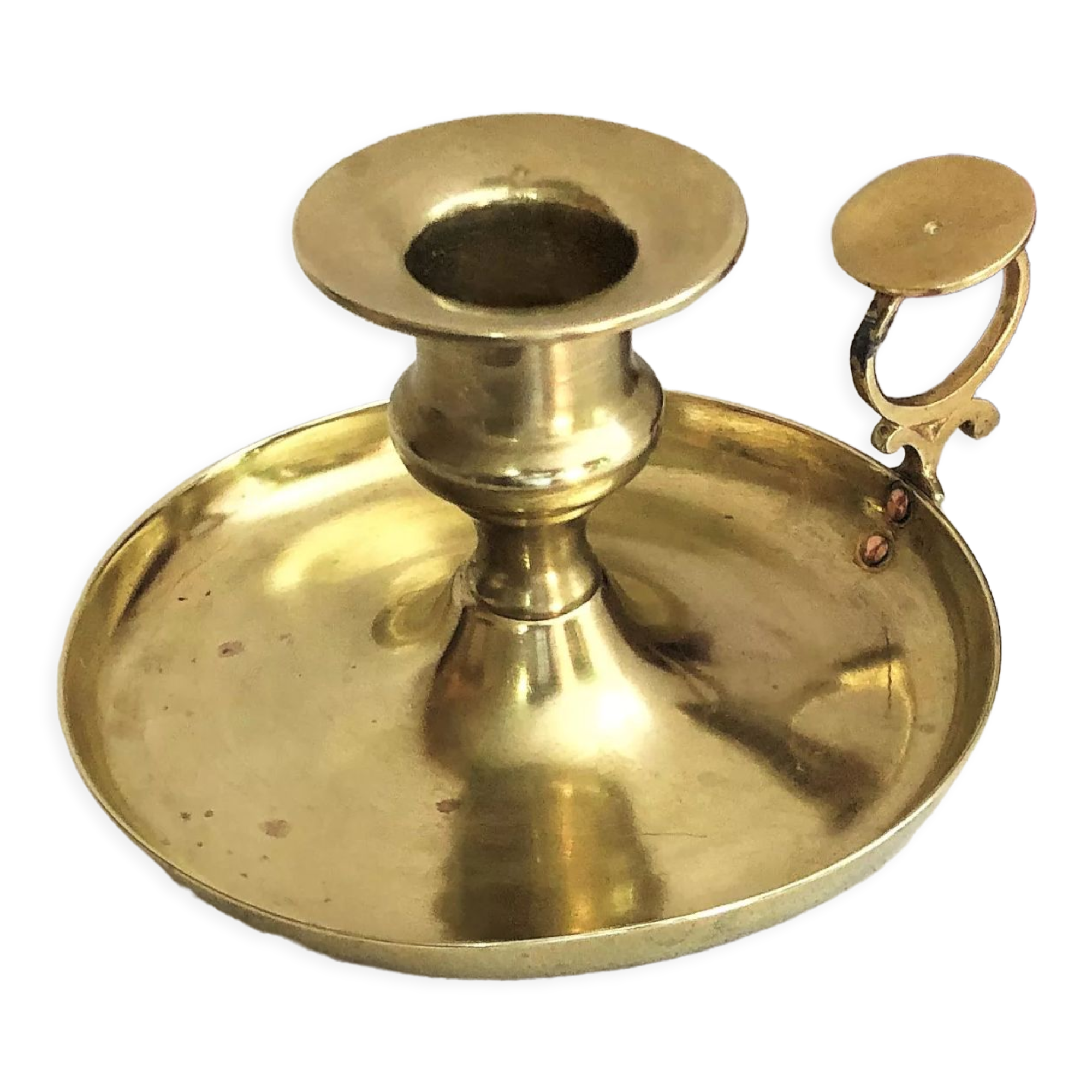 Copper hand candle holder called "cellar rat" Art Nouveau / Art Deco style