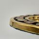 Golden ceramic mirror by Mithé Espelt 1960 24cm