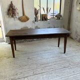 1950s oak farmhouse table with spindle legs