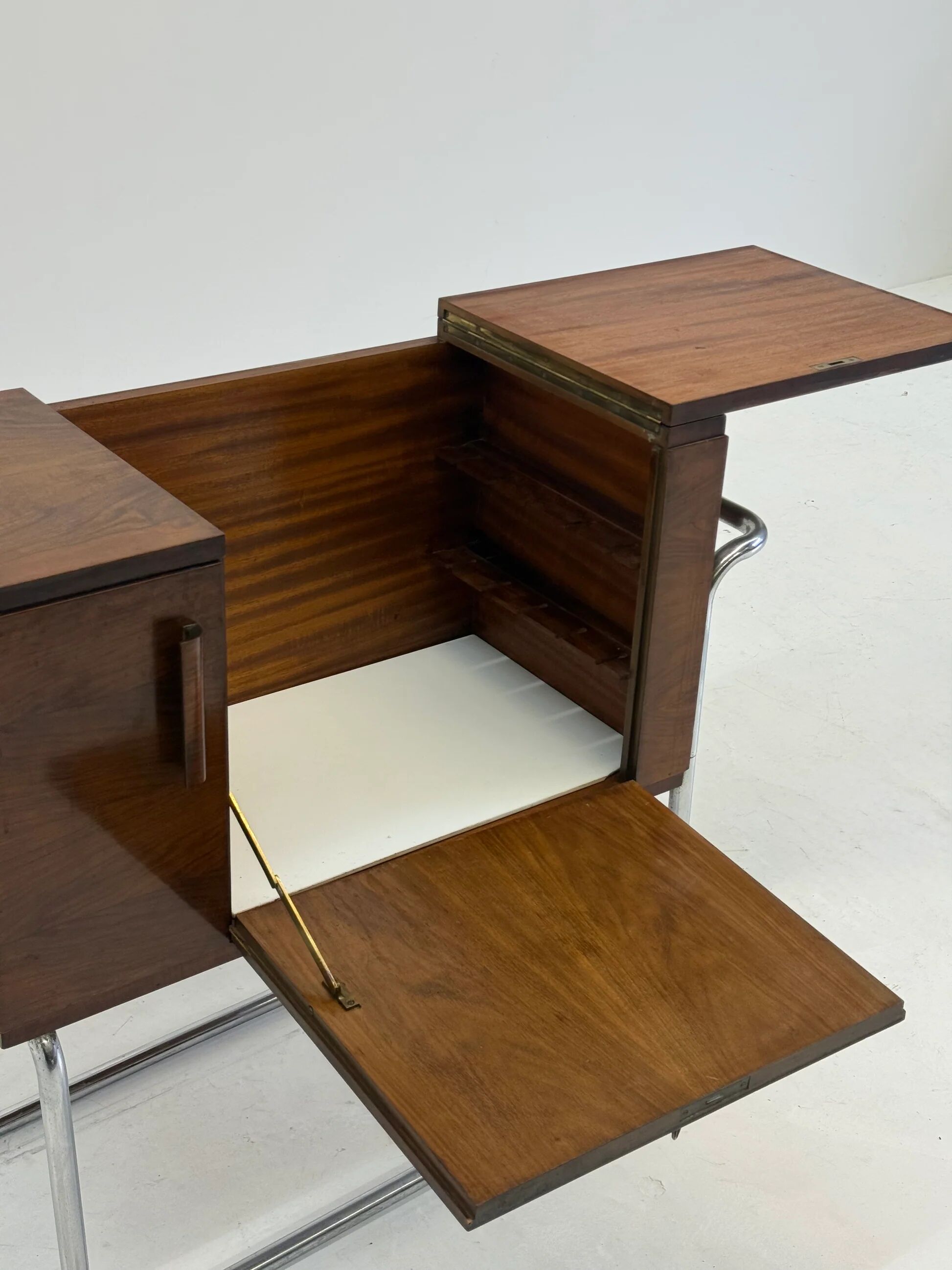 Italian walnut bar cabinet by Cova Milano