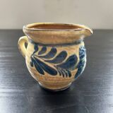 Pitcher with blue floral decor