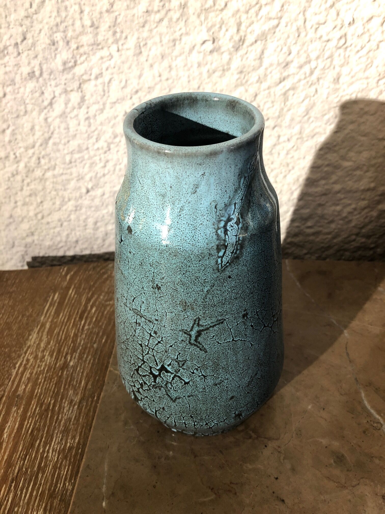 cracked vase signed accolay