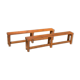 Paire de bancs modernistes en bois années 70