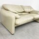 Leather Maralunga sofa by Vico Magistretti for Cassina