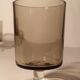 Series of glasses with smoked glass feet
