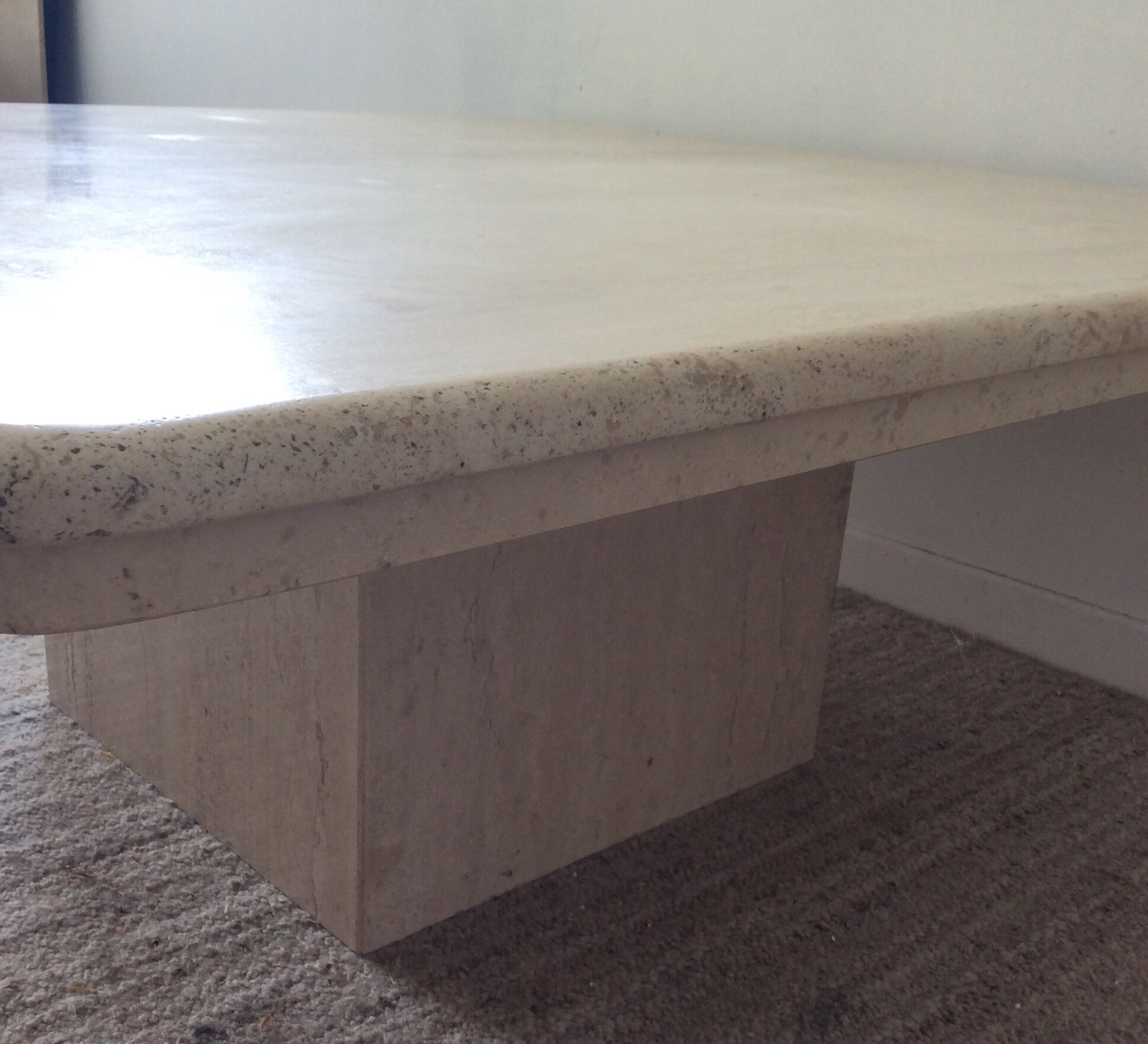 Travertine coffee table from the 70s