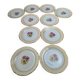 Set of 10 vintage dessert plates L’amandinoise Coopélia