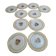 Set of 10 vintage dessert plates L’amandinoise Coopélia