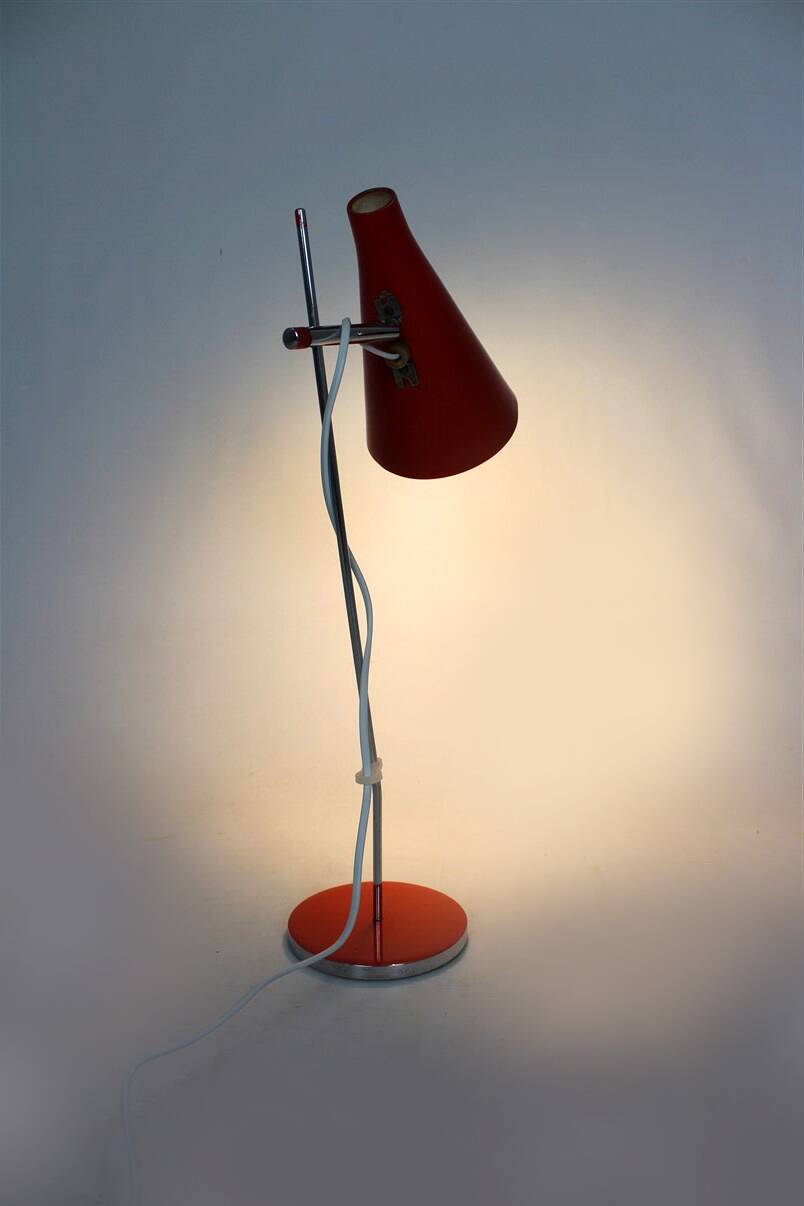Red Table Lamp by Josef Hurka for Lidokov, 1970s