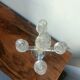 Chandelier, candelabra in bubbled blown glass