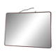 vintage rectangular mirror with broken barber-style chain