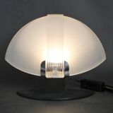 Pair of Italian midcentury table lamps by F. Fabbian, frosted glass, 1980s