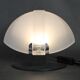 Pair of Italian midcentury table lamps by F. Fabbian, frosted glass, 1980s