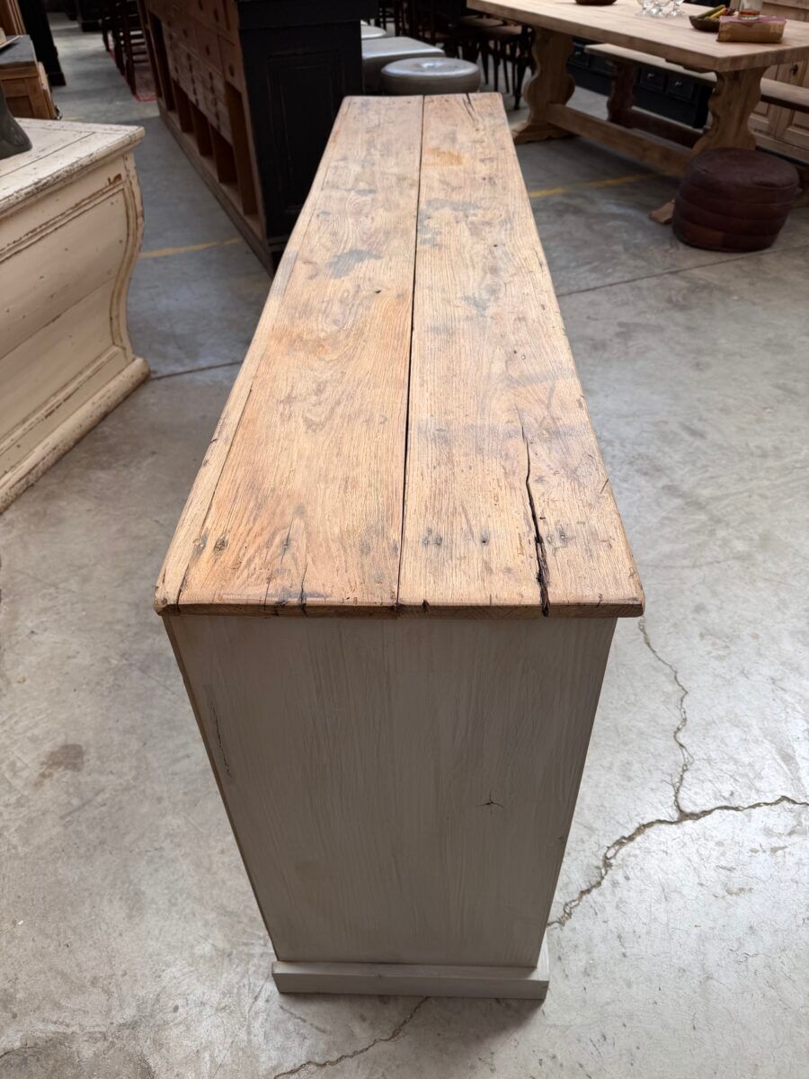 Grey patinated enfilade handcrafted.