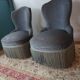 Paire de fauteuils crapaud