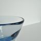 Hand blown Aqua blue glass bowl by Per Lütken for Holmegaard