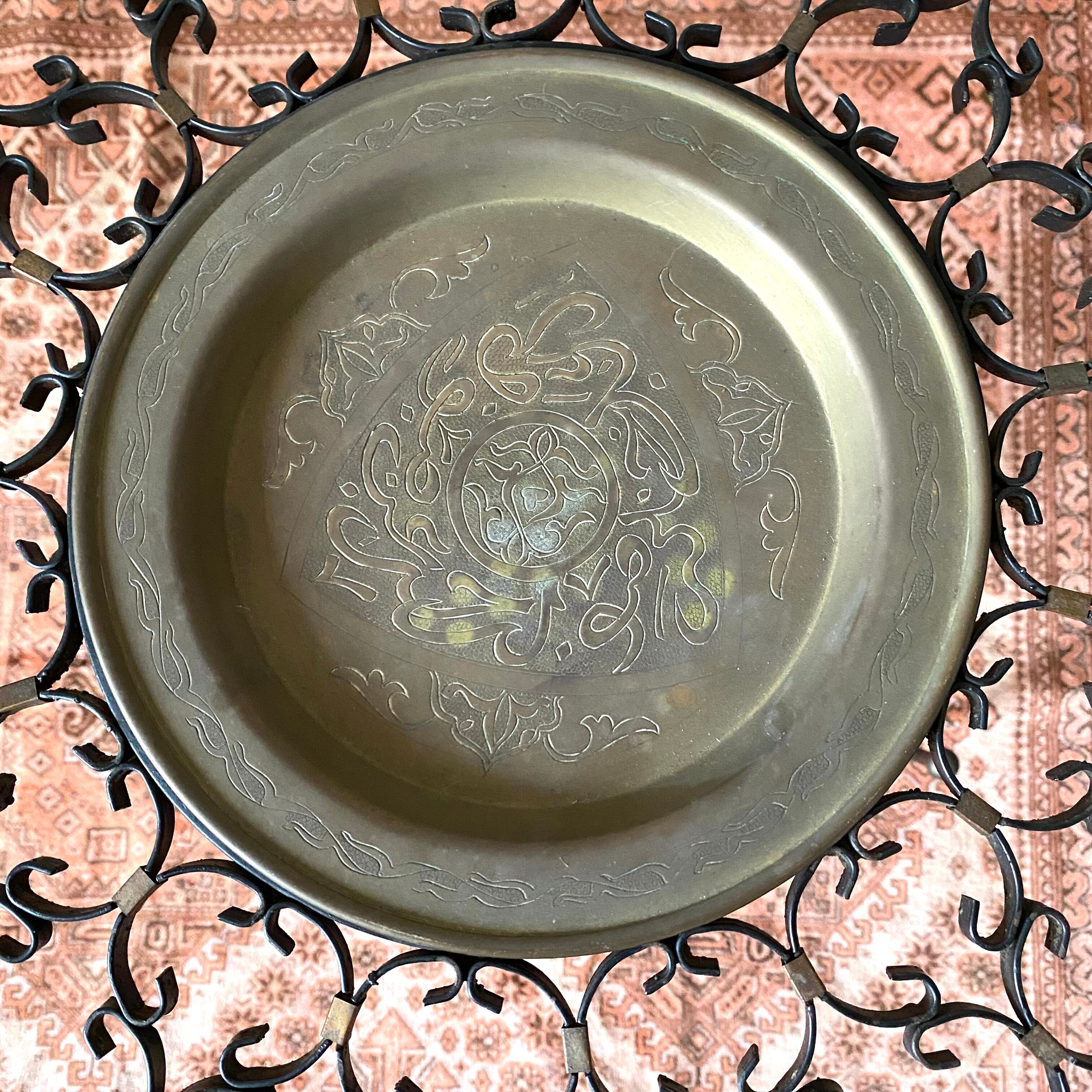 Wrought iron plant holder table from the 1950s