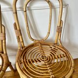 Pair of vintage Italian rattan chairs